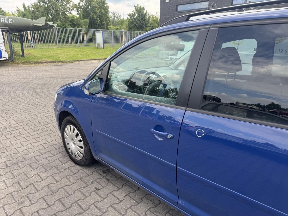 VW Touran 1T original T&uuml;r vorn links LL5M Indienblau Rohbau Bj.2008