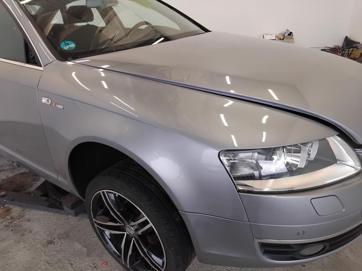 Audi A6 4F original Alu-Kotfl&uuml;gel vorn rechts LY7H Akoyasilbermetallic BJ2006