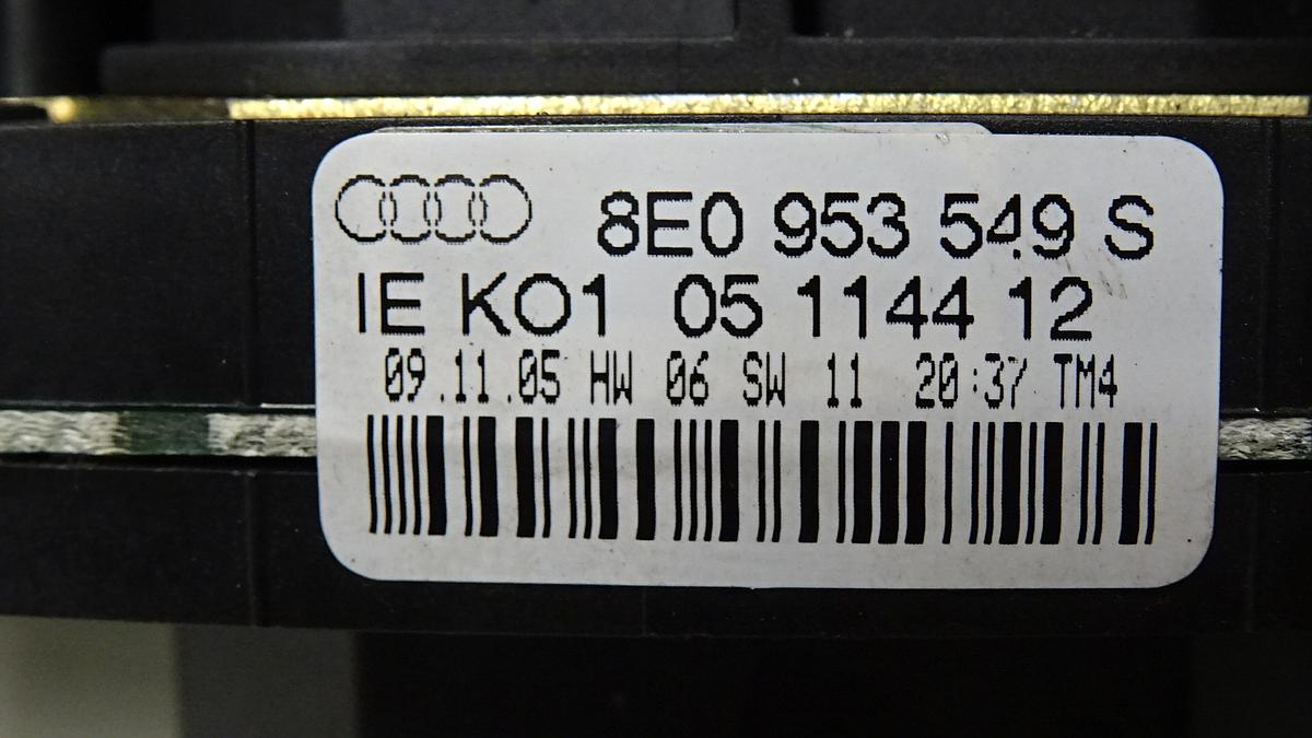 Audi A4 8E Avant Bj2005 Kombischalter Lenkstockschalter 8E0953549S ohne Schleifring Airbag