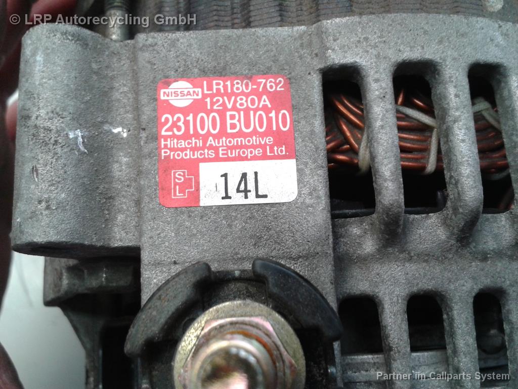 Nissan Primera P11 Lichtmaschine Generator 23100BU010 LR180762 HITACHI BJ2001