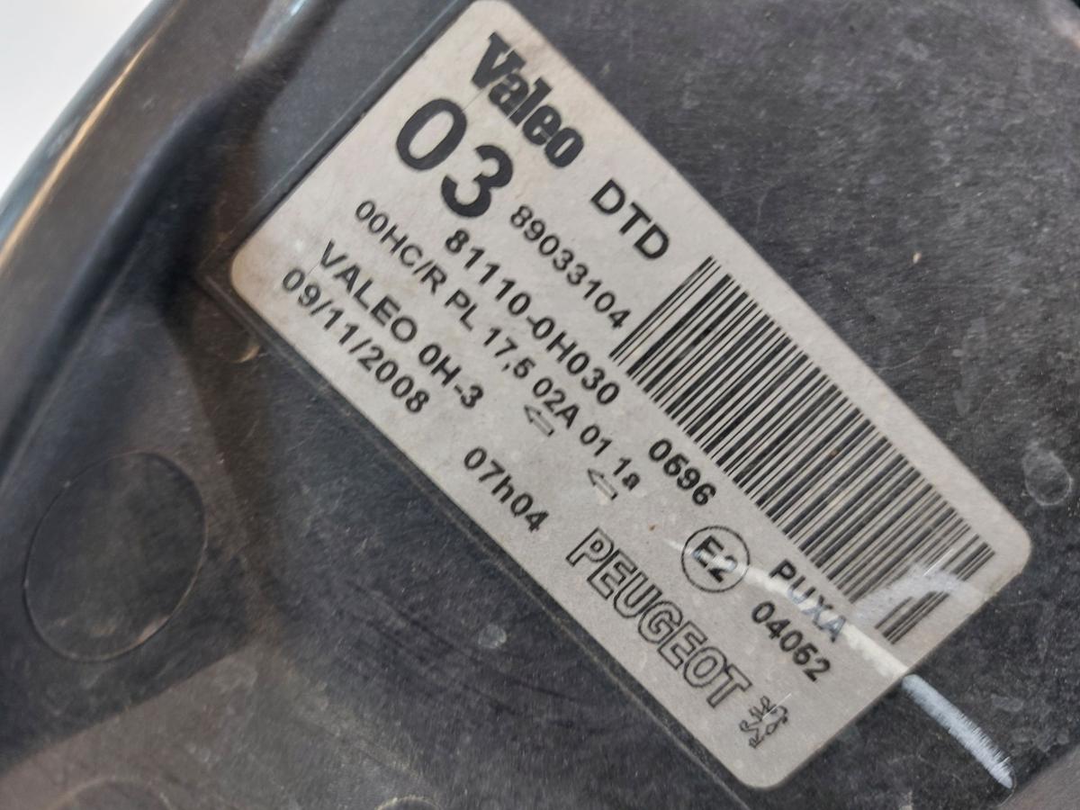 Peugeot 107 Typ P Scheinwerfer rechts Hauptscheinwerfer Lampe Trübung Valeo OE