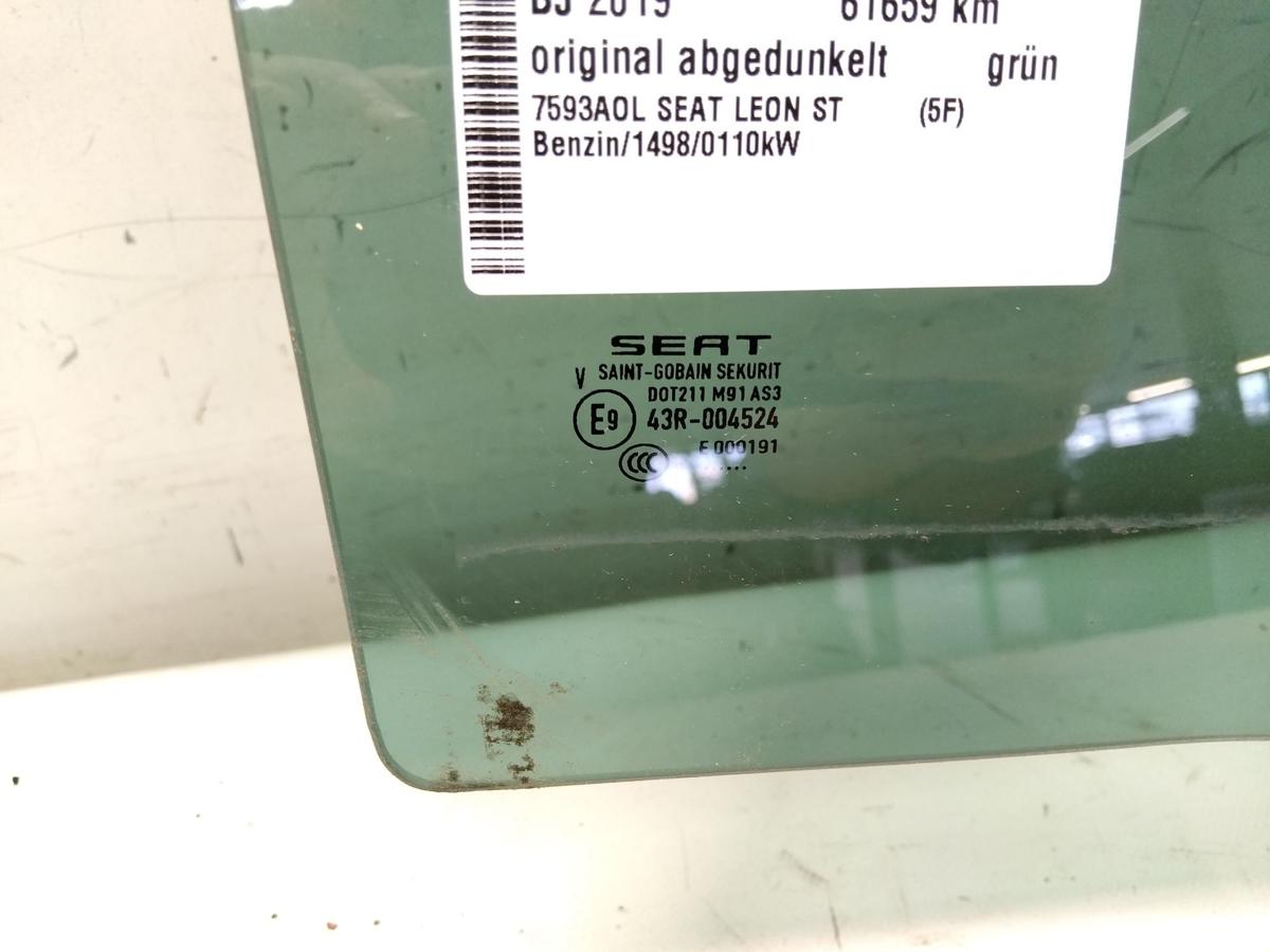 Seat Leon Kombi ST 5F Türscheibe hinten rechts original abgedunkelt grün Bj.2019
