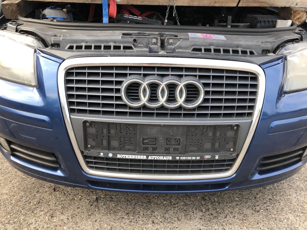 Audi A3 8P ab05 Sto&szlig;f&auml;nger vorn Frontsch&uuml;rze mit Nebel Singleframe LZ5C blau