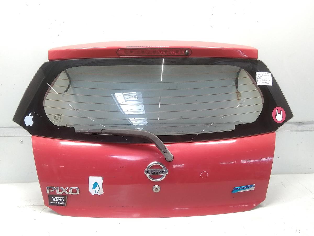 Nissan Pixo Bj.2011 Heckklappe rot Z9T bright red inkl. Scheibe