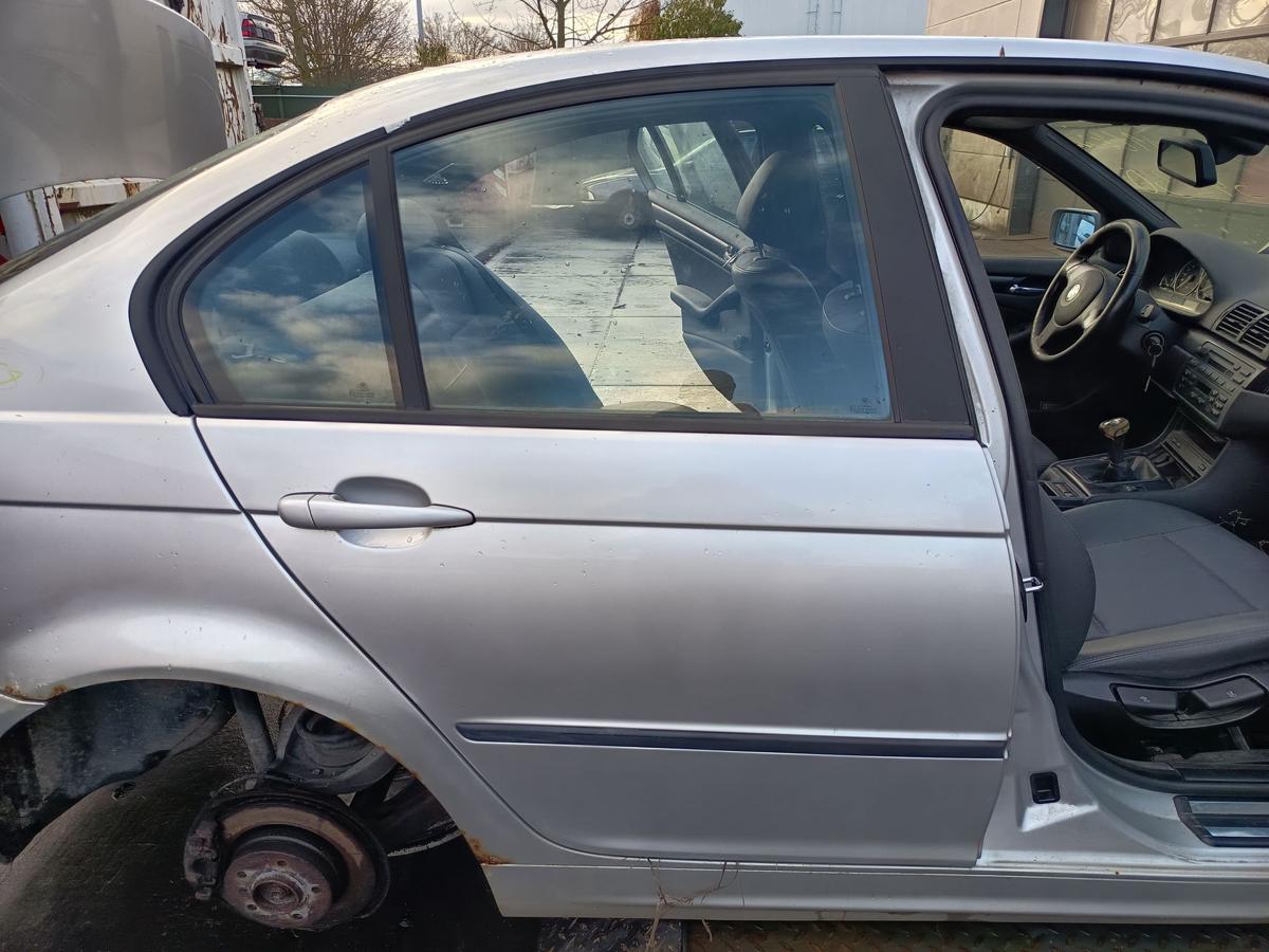 BMW E46 Limo original T&uuml;r hinten rechts Fond 354/7 Titansilber Bj 2003