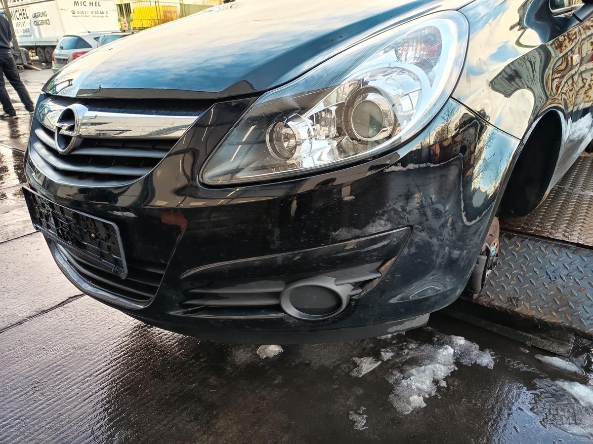 Opel Corsa D original Sto&szlig;f&auml;nger Stange vorn Front Z20R Saphirschwarz Bj 2009