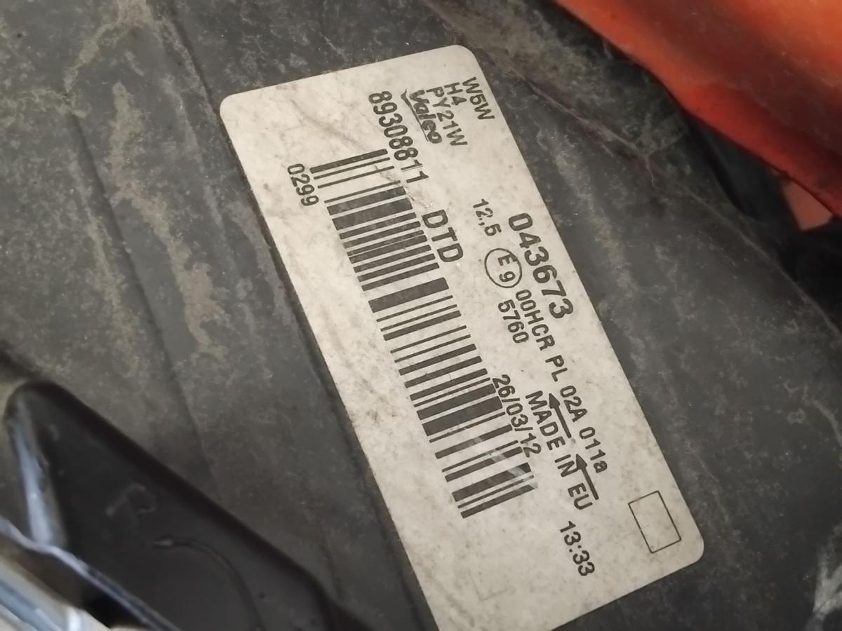 Opel Agila B original Scheinwerfer rechts Valeo Halogen mit LWR BJ2009 89308811