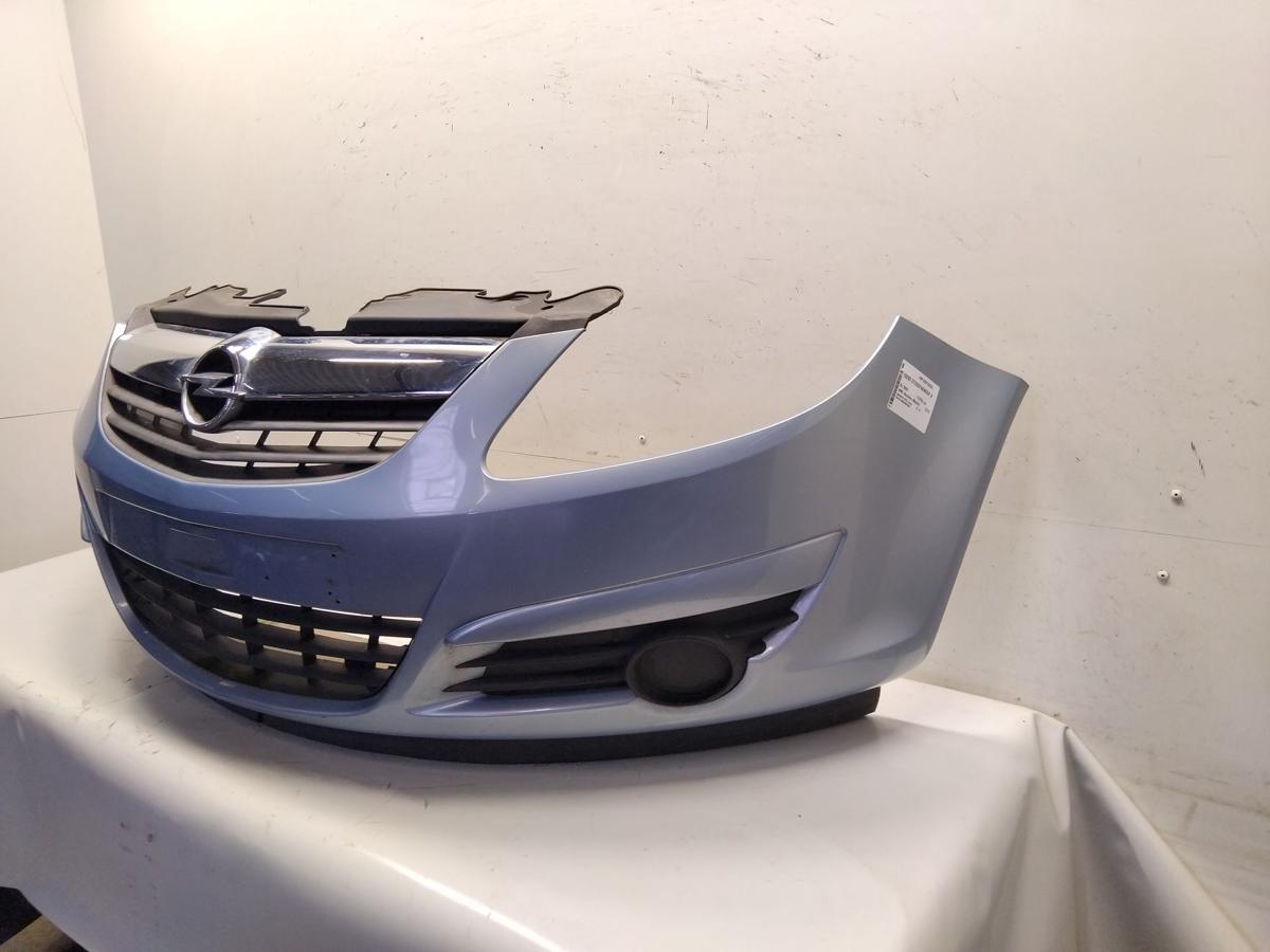 Opel Corsa D orig. Stoßfänger Stoßstange vorn 4MU Aeroblau Metallic Z21C BJ2009