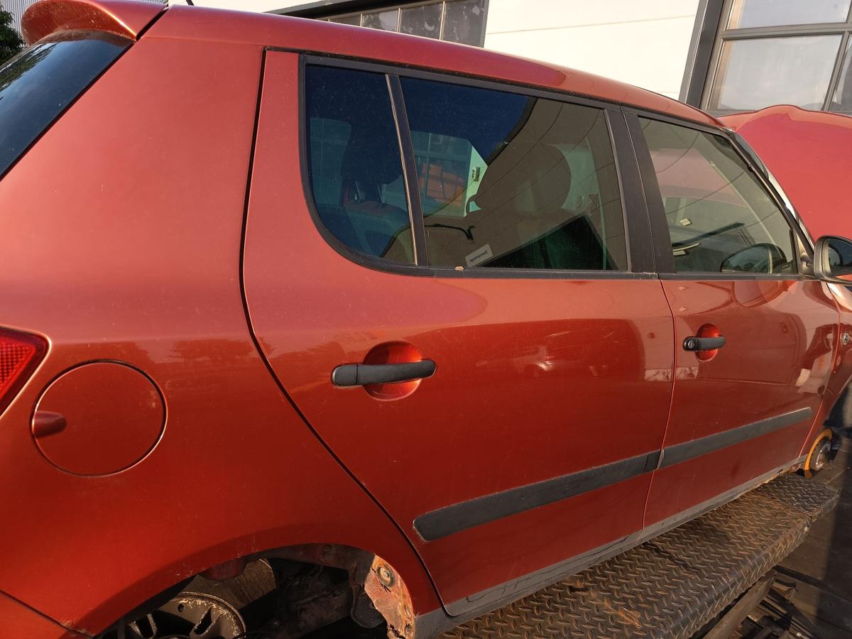 Skoda Fabia II 5J original T&uuml;r Roht&uuml;r hinten rechts LF3H Orange Baujahr 2007