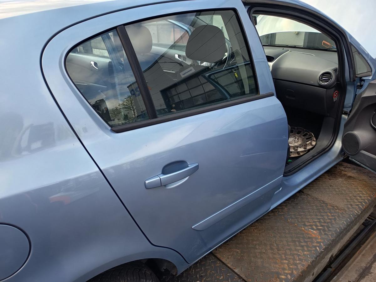 Opel Corsa D 5t&uuml;rer original T&uuml;r hinten rechts Fond Z21C Aeroblau Bj 2007