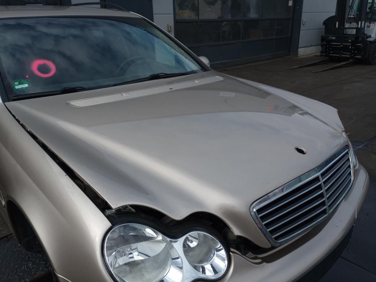 Mercedes C-Kl. S203 original Motorhaube mit Grill Front 693 Travertinbeige Bj 01