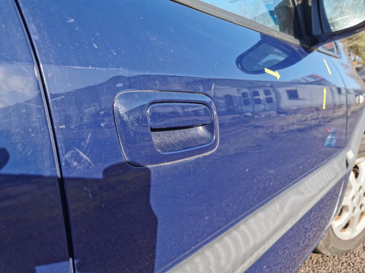 Opel Zafira A Beifahrert&uuml;r T&uuml;r Autot&uuml;r Rohbaut&uuml;r vorn rechts Z20Z Atlantikblau