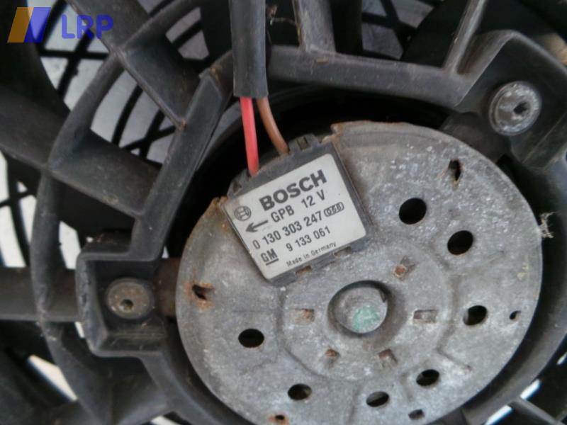 Opel Astra G 5 trg FLH Bj 98 Lüfter Elektrolüfter 1,6 74kw 9133061 0130303247