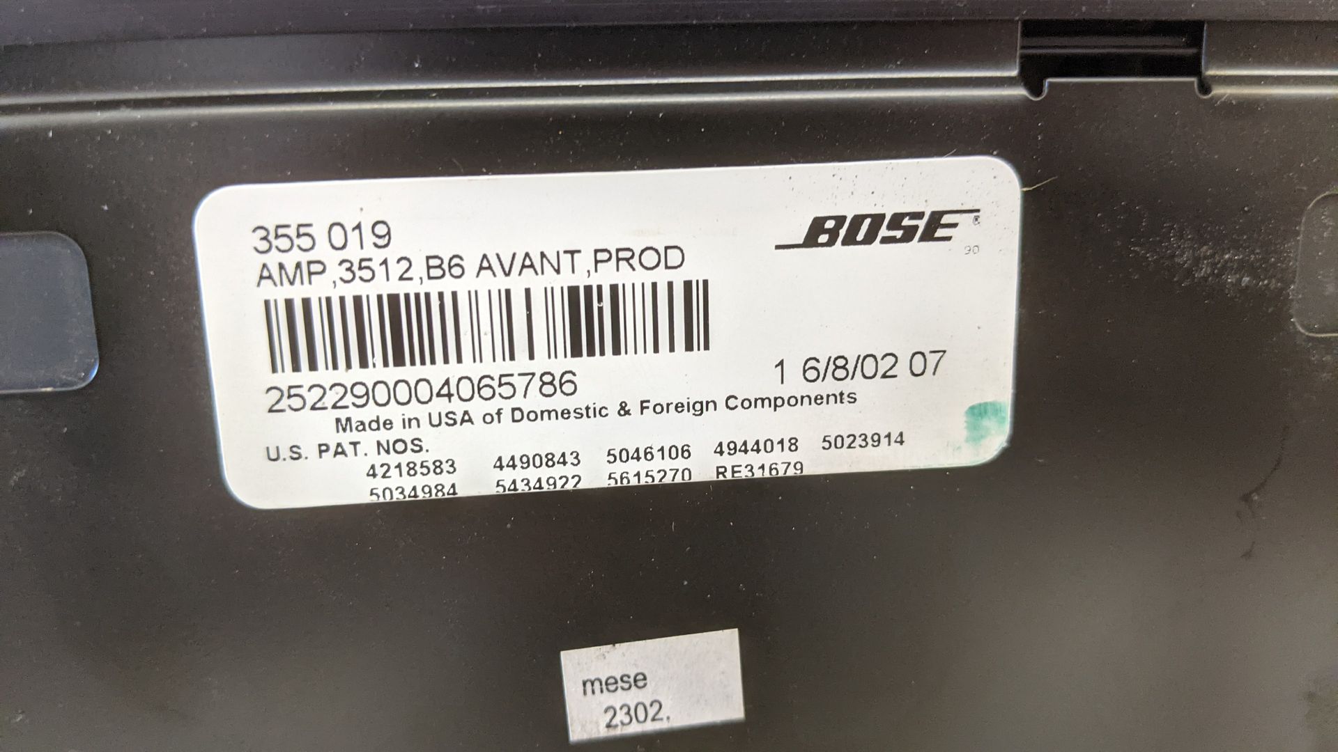 Audi A4 8E B6 Bose Verstärker Steuergerät Soundsystem AMP3512