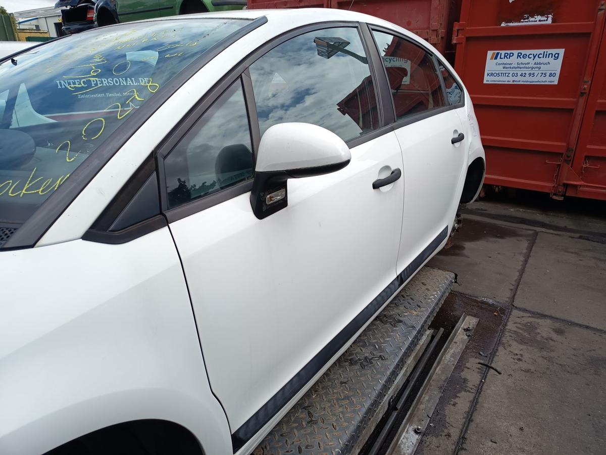 Citroen C4 original Tür vorn links 5trg Fahrer EWP Schneeweiß Bj 2008