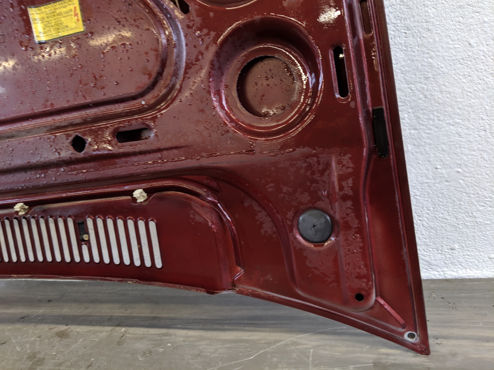 VW Golf 2 19E Bj88 Motorhaube Klappe Deckel vorn Weinrot