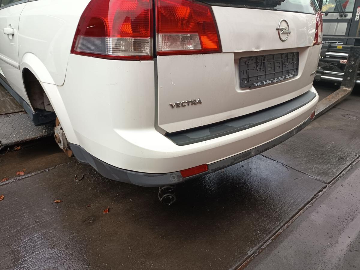 Opel Vectra C Caravan orig Stoßstange hinten Stoßfänger Kombi Z474 Weiß Bj 2008