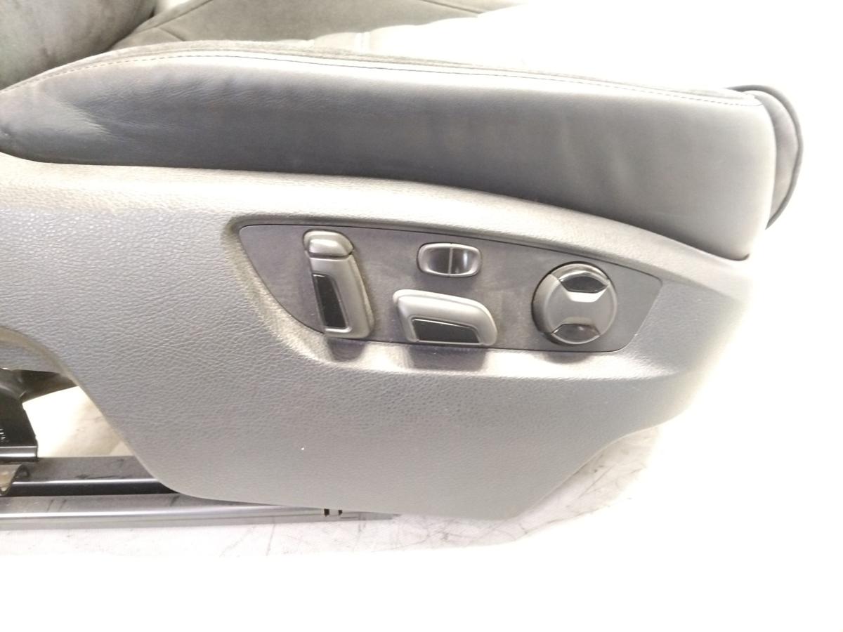 VW Touareg 2 7P Sitz vorn rechts Beifahrersitz Leder Alcantara titanschwarz BJ13