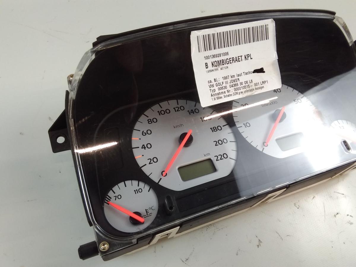 VW Golf 3 Tacho Kombiinstrument 1H0919865A 6160633110 MOTORMETER BJ1997