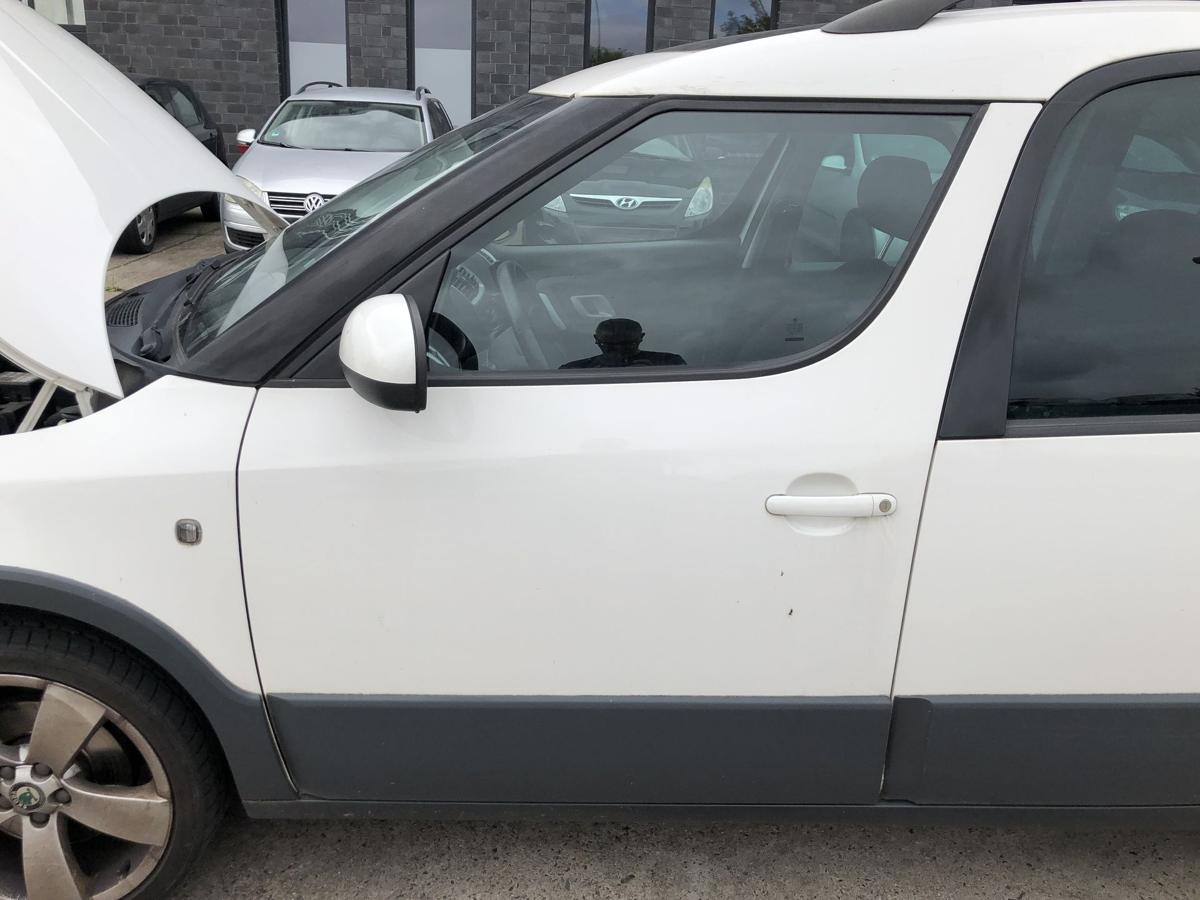 Skoda Roomster Scout 5J Tür vorn links Fahrertür Autotür LF9E candyweiss Rohbau