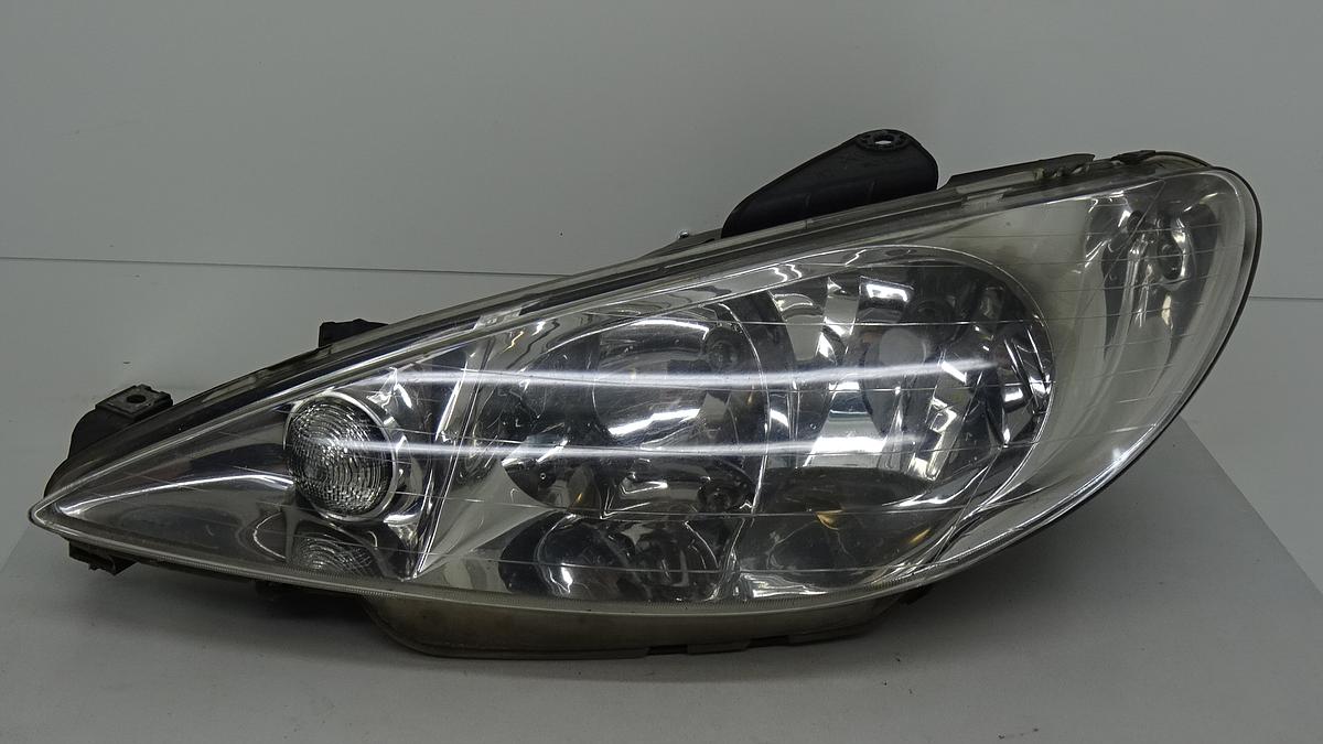 Peugeot 206 2C BJ2002 Scheinwerfer links Halogen H7 mit LWR Peugeot 9628666880