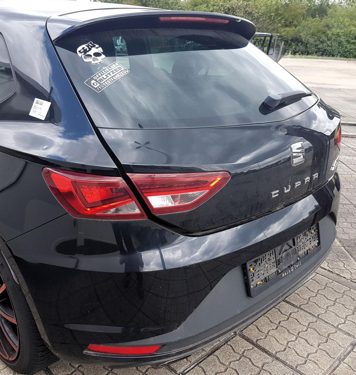 Seat Leon Cupra 5F Heckklappe Heckdeckel in LZ9Y Phantomschwarz Metallic Bj2014