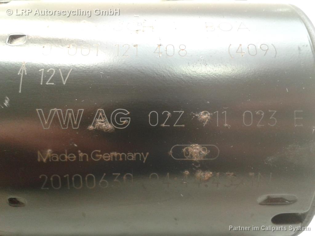 VW Passat B7 3C Anlasser Starter 02Z911023E 0001121408 BOSCH BJ2011