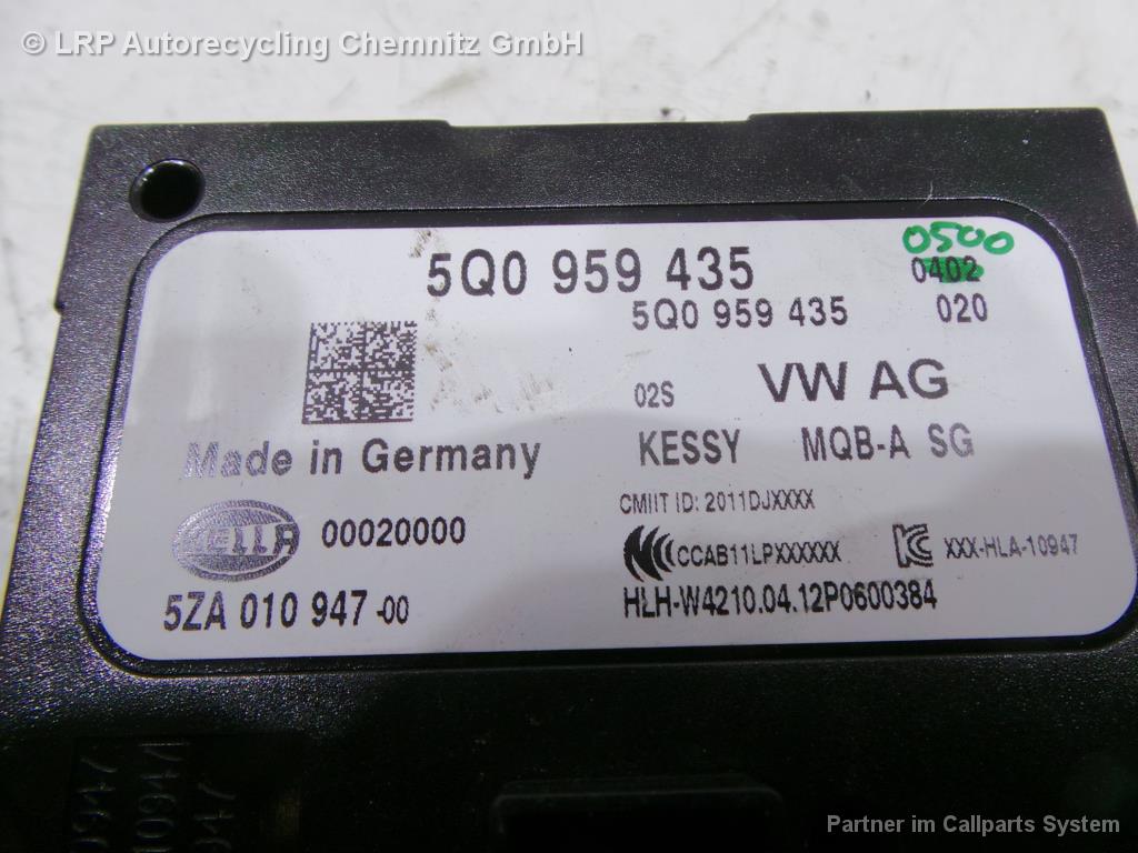 VW Golf 7 VII BJ 2012 Steuergerät Keyless 5Q0959435 5ZA010947-00 Kessy