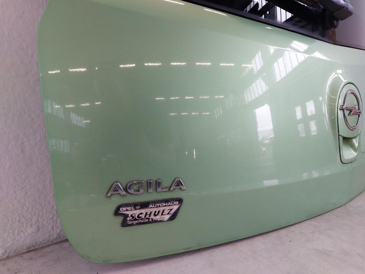 Opel Agila B Typ FXB Heckklappe Heckscheibe Kofferklappe Heckdeckel hellgr&uuml;n