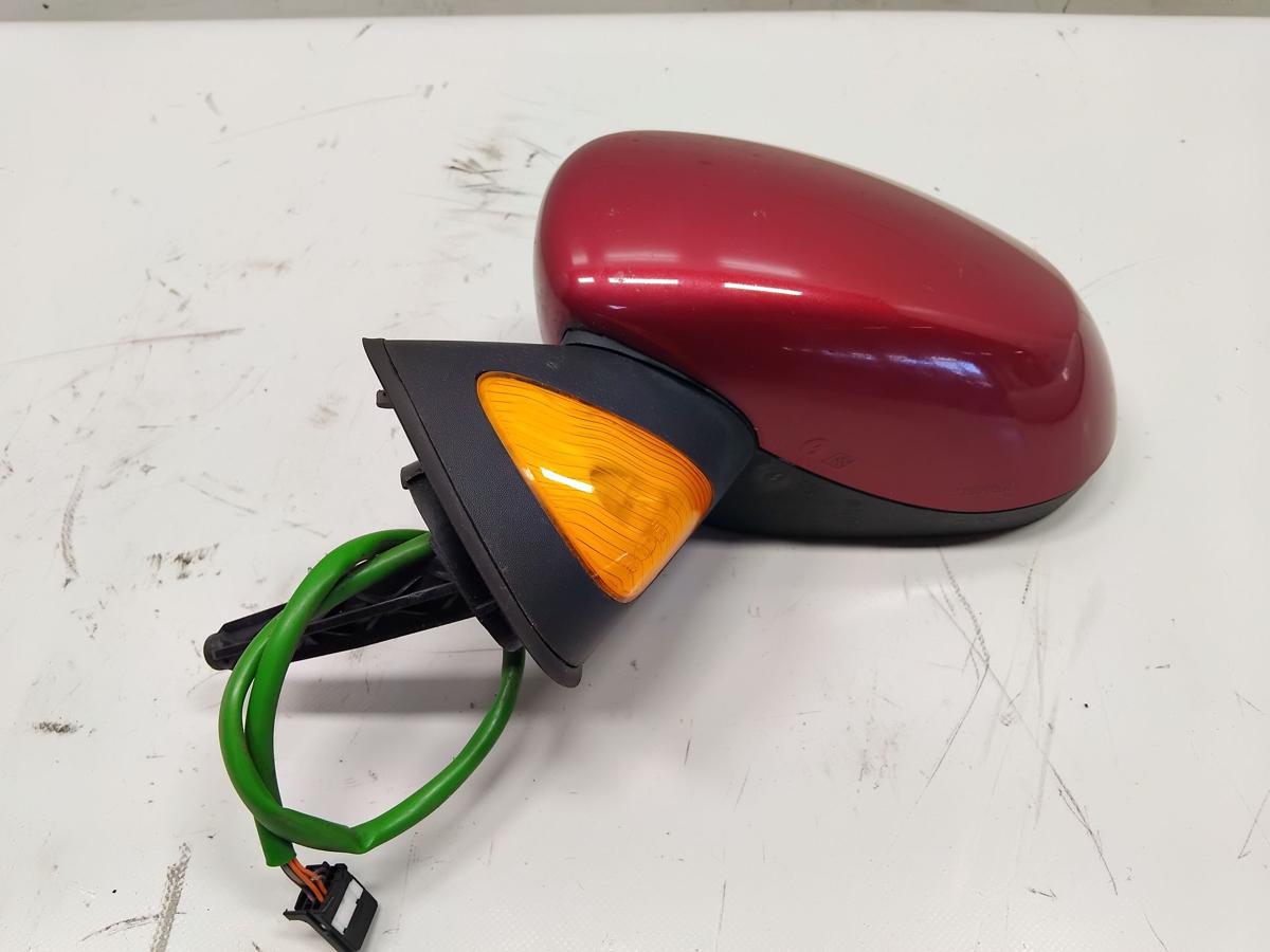 Renault Modus original Au&szlig;enspiegel links feuerrotmetallic TE876 Bj.2005 elektrisch