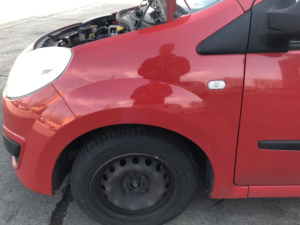 Renault Twingo 2 II Kotfl&uuml;gel vorn links Fahrerseite Plastik OV727 Spanischrot