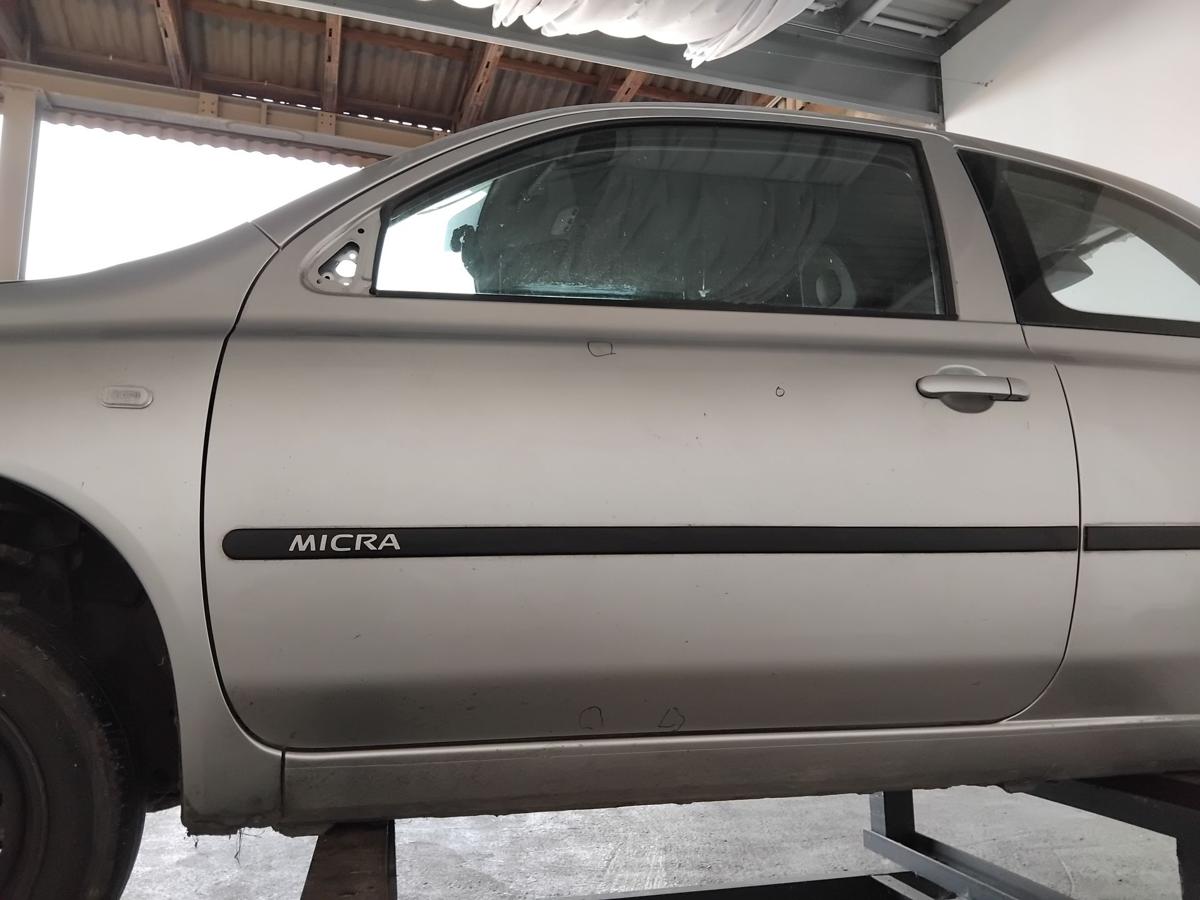 Nissan Micra K12 Tür vorn links Fahrertür KY0 Sportysilver 3-Türer BJ2005