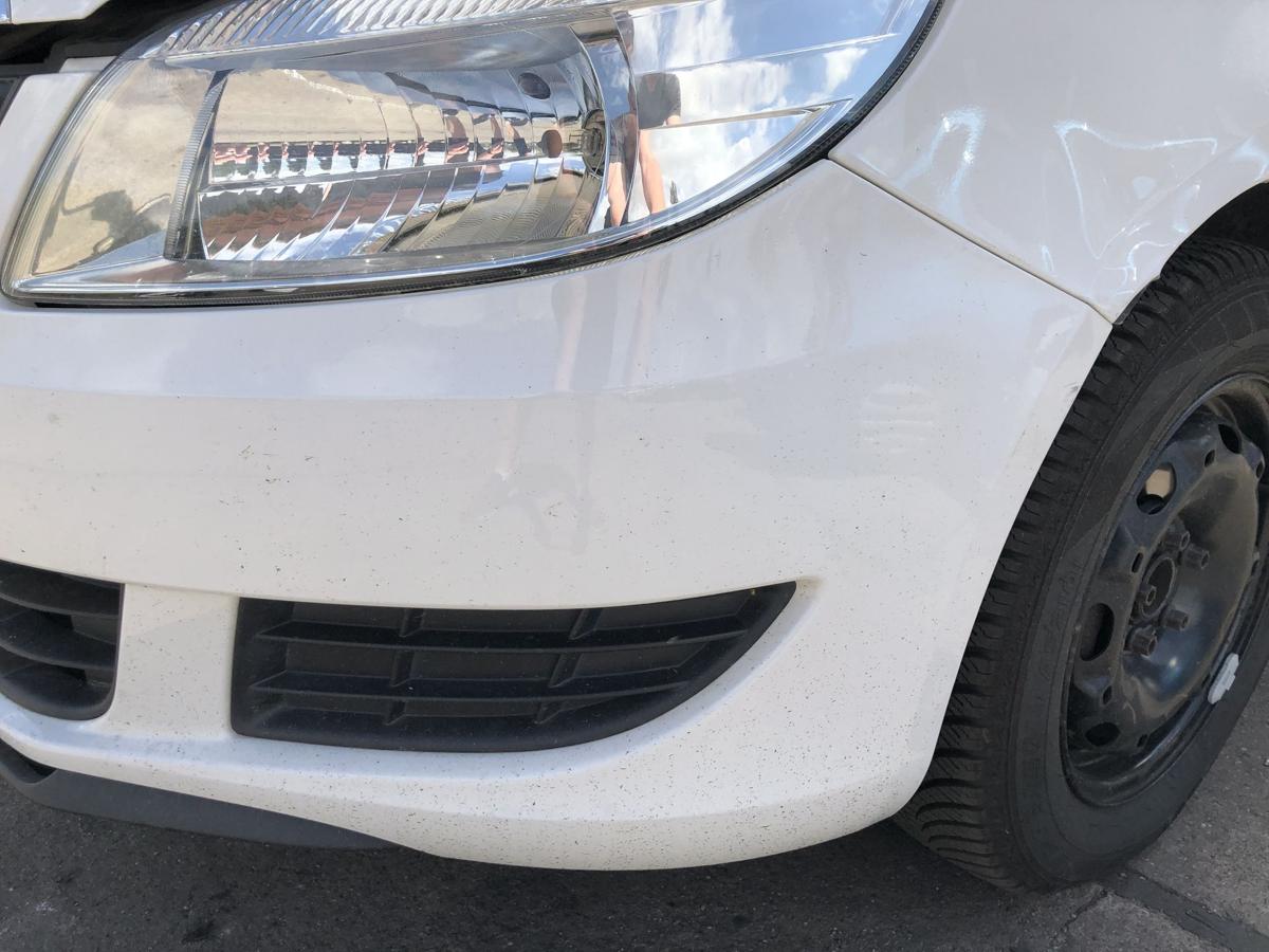 Skoda Fabia 2 5J ab2010 Stoßfänger vorn Frontschürze Facelift LF9E Candyweiss