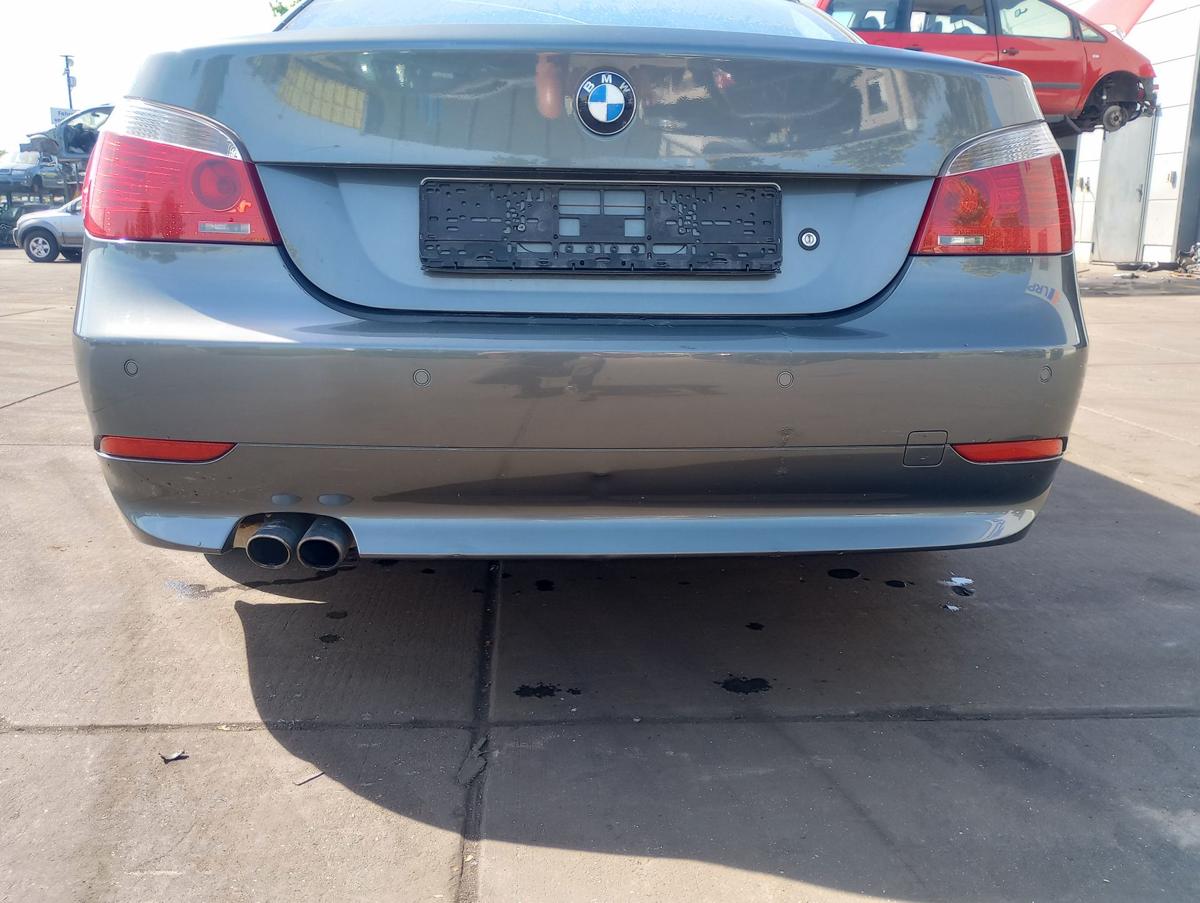 BMW 5er E60 original Stoßstange hinten Stoßfänger Limo A36 Titangrau Bj 2005
