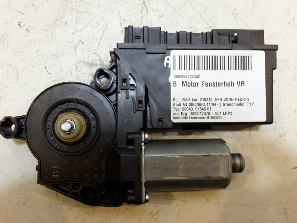 Audi A4 8E B7 BJ 2006 Motor Fensterheber vorn rechts 8E1959802H Fensterhebermotor