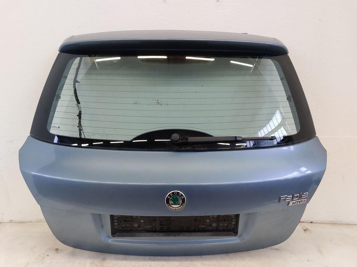 Skoda Fabia 5J Heckklappe mit Schiebe Kofferklappe 5 t&uuml;rer LF5X grau Heckdeckel
