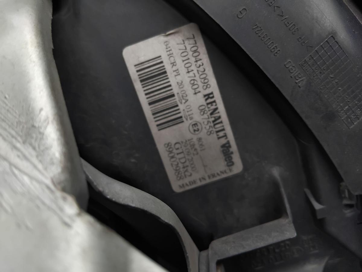 Renault Scenic 1 Ph. 2 original Scheinwerfer vorn links Halogen Facelift BJ2000