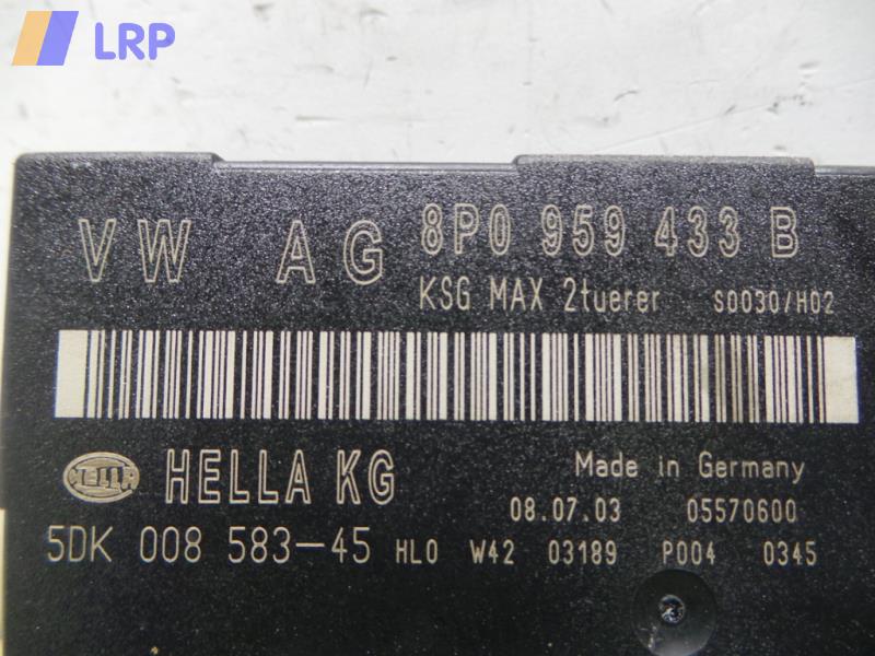 Audi A3 8P original Komfortsteuergerät 8P0959433B 5DK00858345 HELLA BJ2003