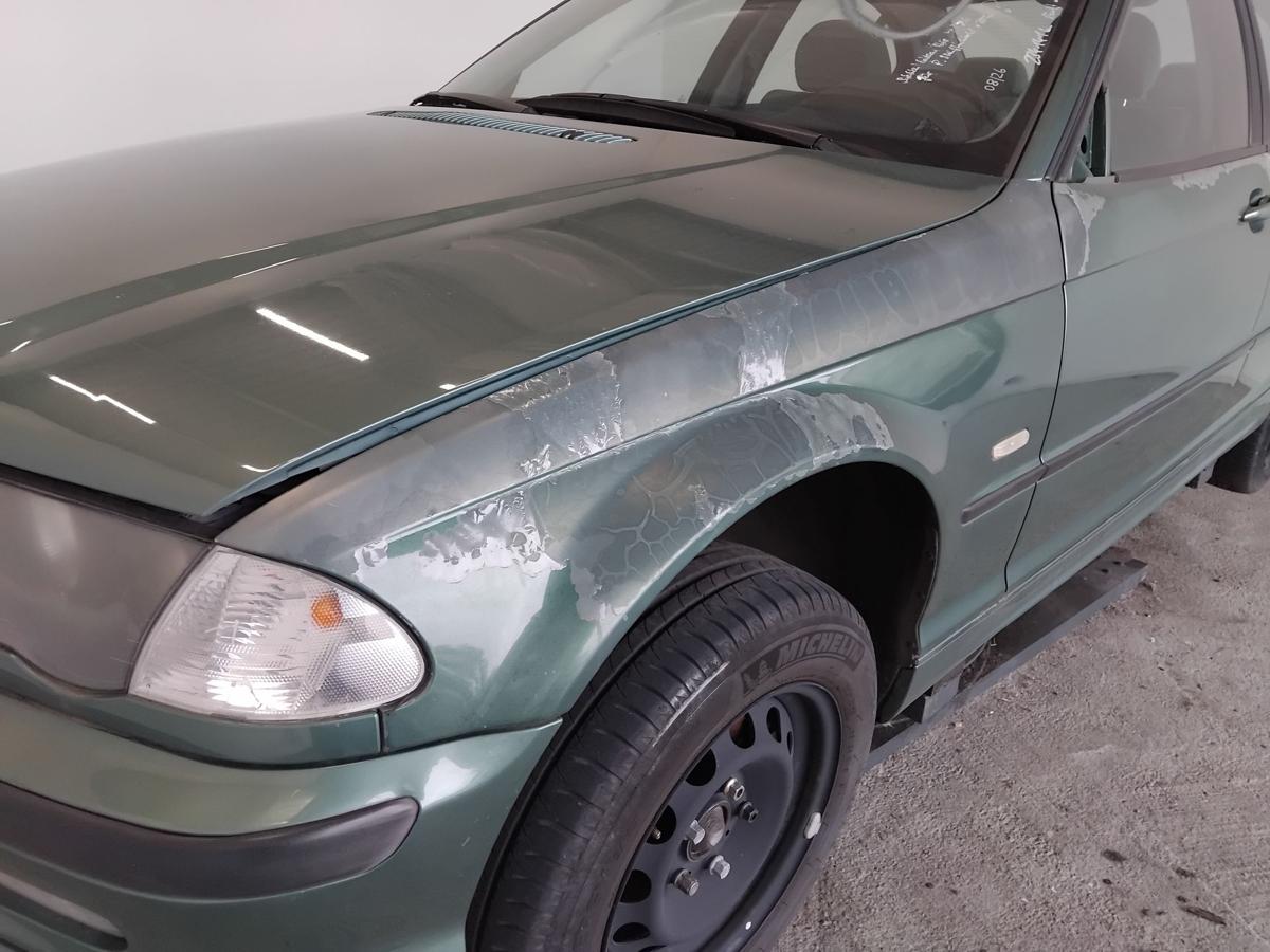 BMW 3er E46 Limo original Kotfl&uuml;gel vorn links meergr&uuml;nmetallic 393 BJ1999