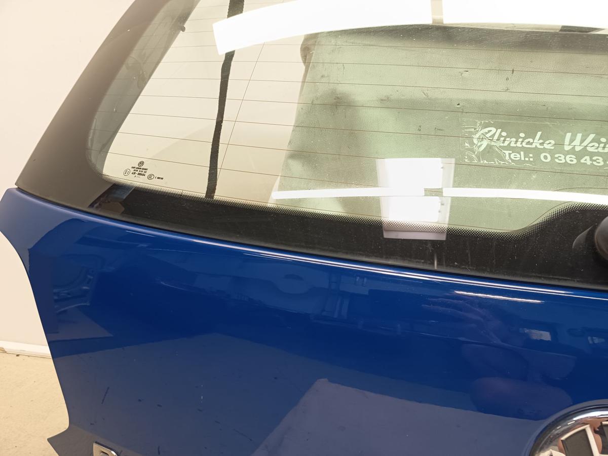 VW Polo V 6R original Heckklappe mit Scheibe D5E Meerblau Bj 2009