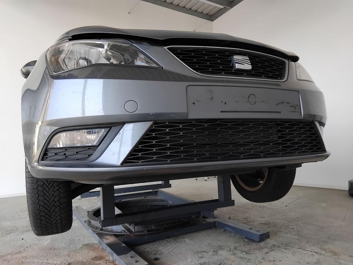 Seat Ibiza 6J Facelift original Stoßstange Stossfänger vorn BJ2012 LX7R lavagrau