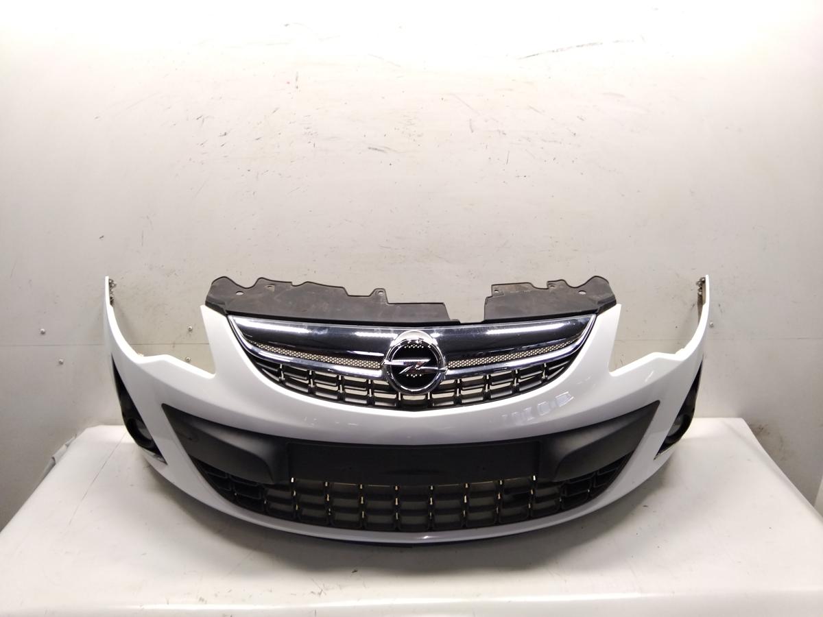 Opel Corsa D original Sto&szlig;f&auml;nger Sto&szlig;stange vorn Facelift BJ2011 casablancaweiss