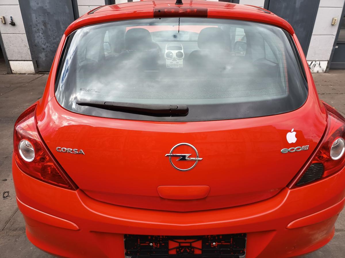 Opel Corsa D original Heckklappe mit Scheibe 3 T&uuml;rer Z547 Rot Baujahr 2009