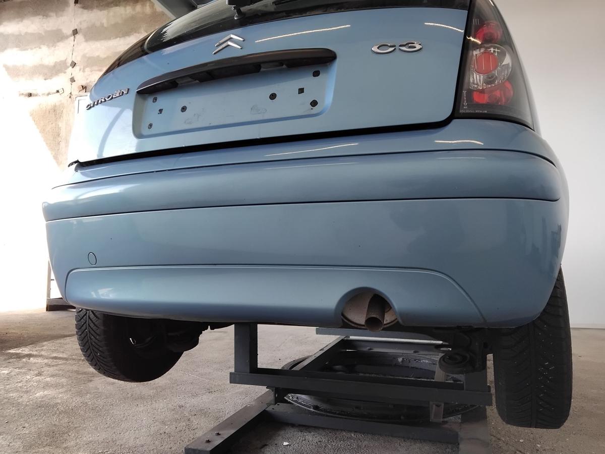 Citroen C3 original Sto&szlig;stange Stossf&auml;nger hinten KMY Lucia Blau Metallic BJ2005