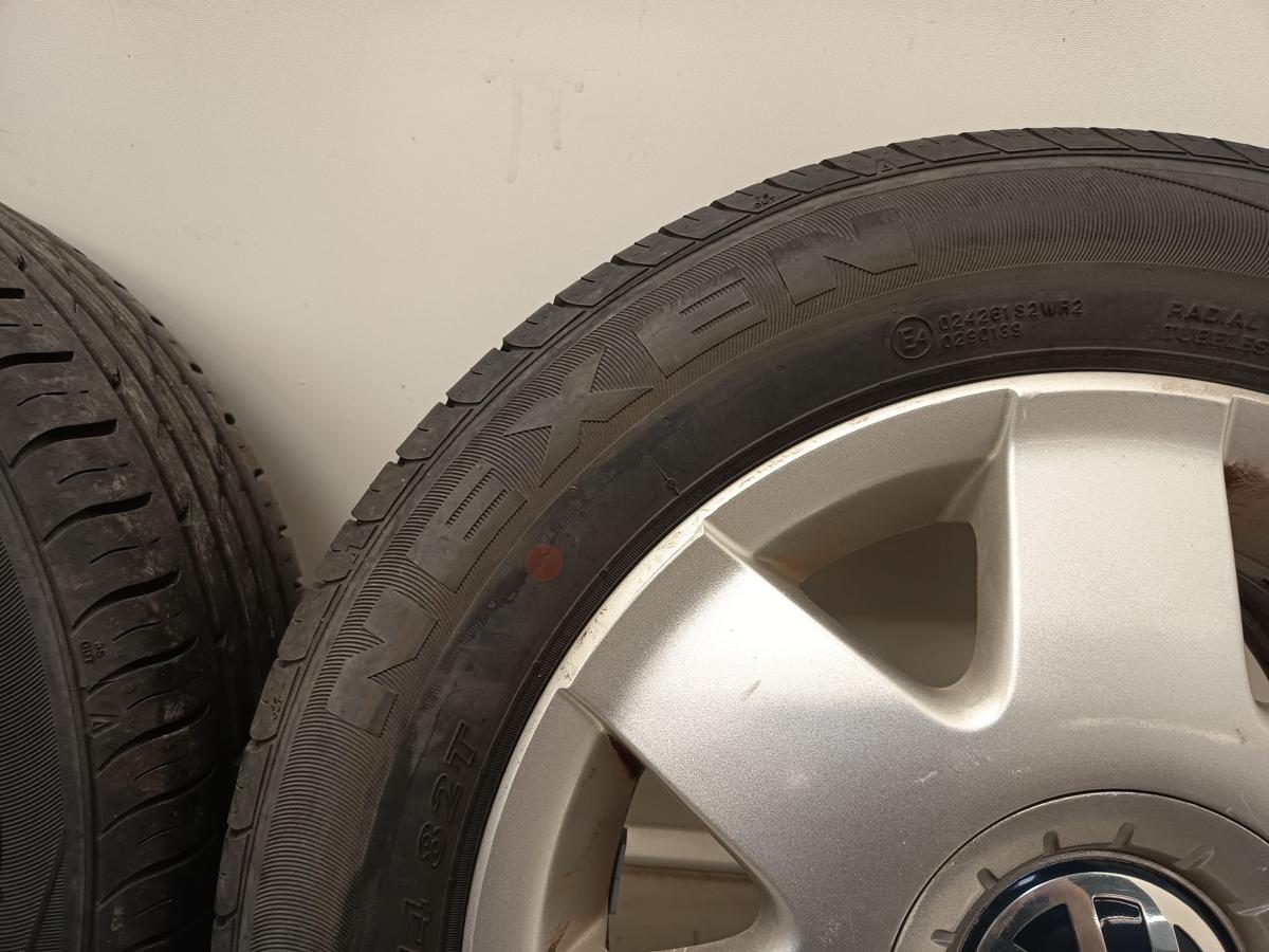 Satz VW Polo Alufelgen 6Q0601023K mit Sommerreifen Nexen 185/60R14 82T DOT 12/24