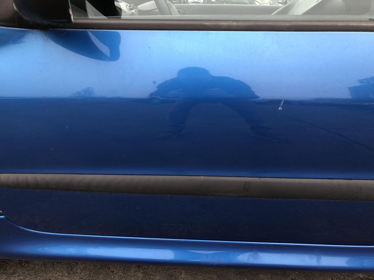 Peugeot 206CC Typ 2D T&uuml;r vorn links Fahrert&uuml;r im Rohbau KMF Poseidon Blau Met