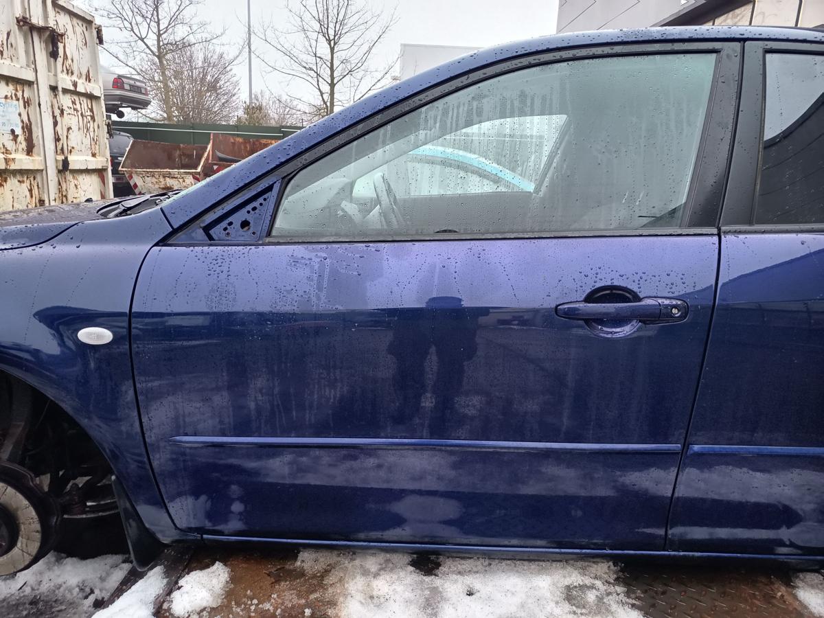 Mazda 6 orig T&uuml;r vorn links Fahrer (Roh) Blau Met / vor Facelift 02-05; Bj 2002