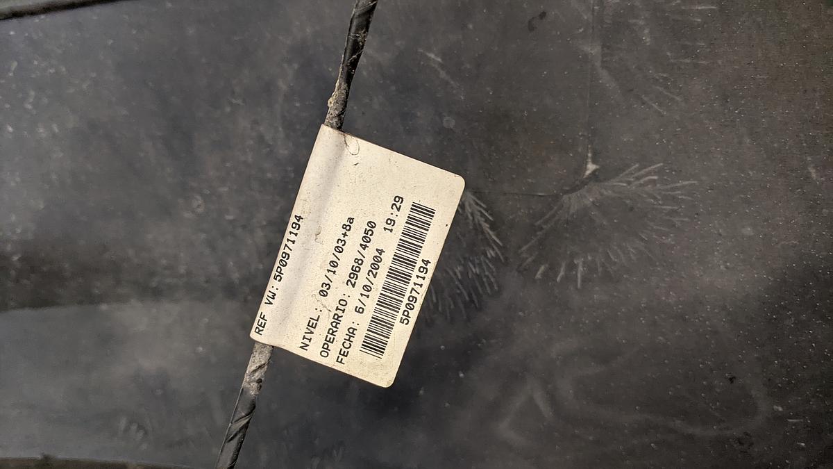 Seat Altea 5P Bj.05 T&uuml;r hinten links Fahrerseite Rohbau blau LS5S