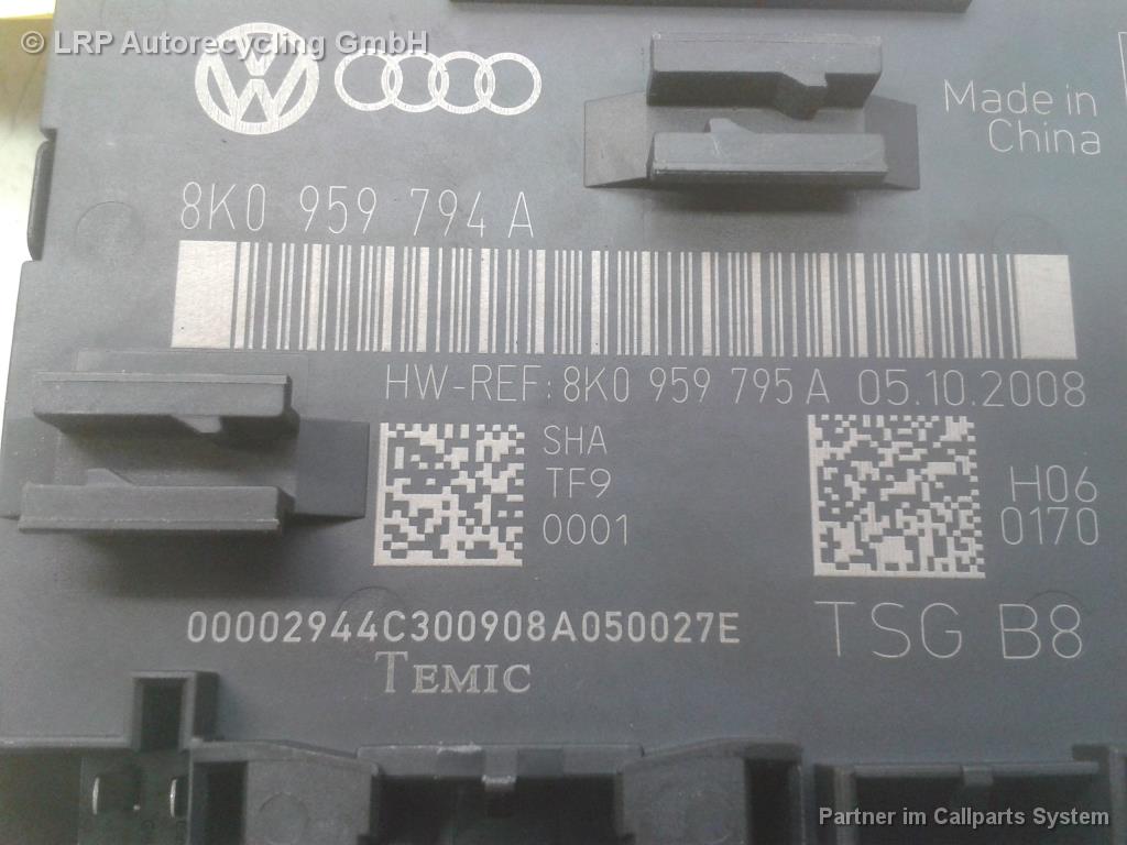 Audi A4 8K BJ2008 Türsteuergerät hinten rechts 8K0959794A