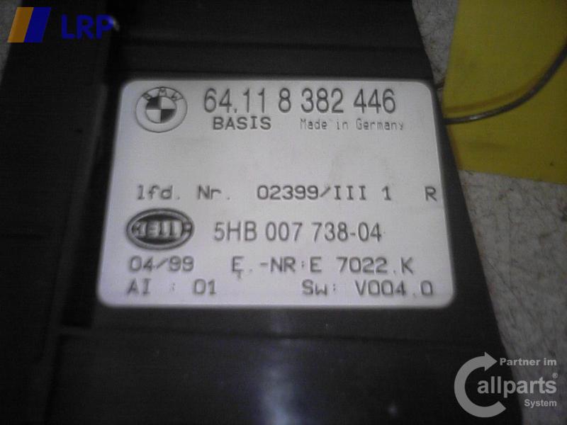 BMW E46 318i original Klimabedienteil 5HB00773804 HELLA BJ1999